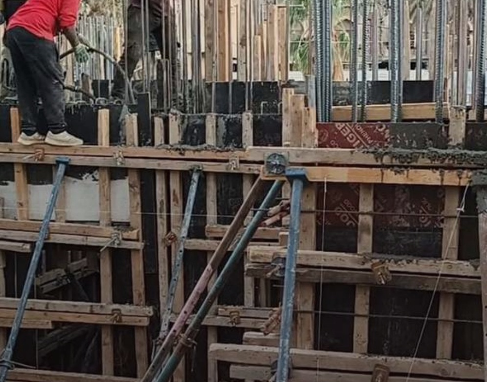 The new Hussainiya structure under construction